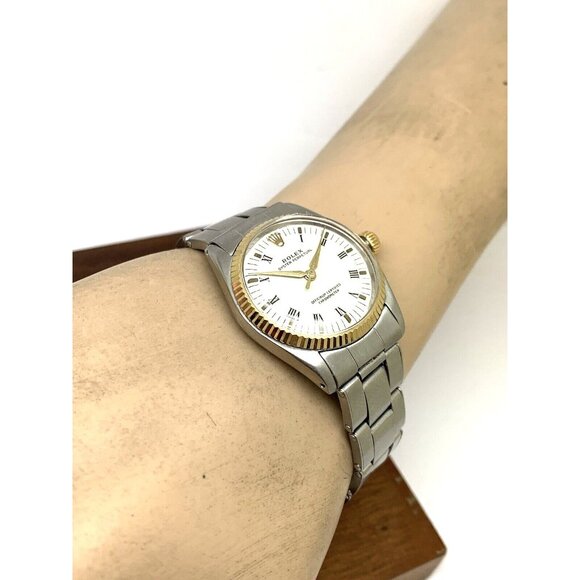 Rolex Speedking Oyster Perpetual 6430 Watch Swiss Wind Steel 14k Bezel 30mm - Picture 5 of 14